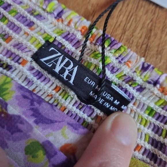 NWT Zara Purple Floral Mini dress - Picture 14 of 16